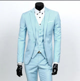 Herren Elegante Hochzeitsgast Anzug | 3-Teilig – Blau 1