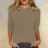 Stella – Klassisches Damen T-Shirt – Khaki