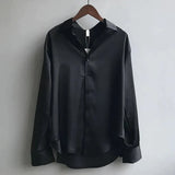 Scarlett | Kragen Durchgeknöpft Bluse – Schwarz