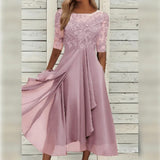 Lieselotte | Damen Festliches Abendkleid Hochzeitsgesellschaft – Festkleid Hochzeit 2026 – Rosa