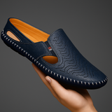 Akiva – Bequeme Ledersandale – Blau