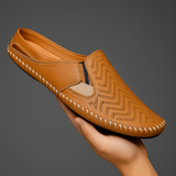 Akiva – Bequeme Ledersandale – Braun