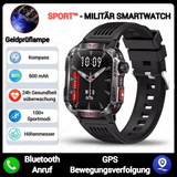 SPORT™ - MILITÄR SMARTWATCH – Schwarzes Silikonarmband