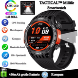TACTICAL™ Militär Smartwatch – Schwarzes Silikon
