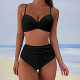 Ivana | Bikini mit Hoher Taille – Zwart