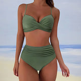 Ivana | Bikini mit Hoher Taille – Grün