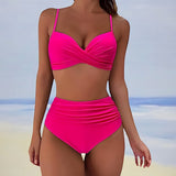 Ivana | Bikini mit Hoher Taille – Hete roze