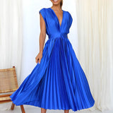 Amara Yazmin - Plisseekleid – Blau