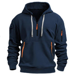 Bosse – modischer kapuzenpullover für herren – Blau