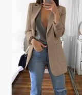 Trendy Damen Blazermantel - Elise – Khaki