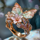 Vintage Goldene Brimhaven Blumenring – Roségold