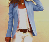Damen-Blazer mit schmaler Passausrichtung | langarm – Blau