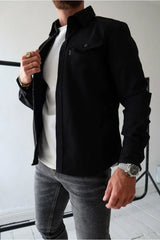 Marcus™ | Supreme Freizeit-Hemd – Schwarz