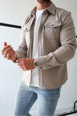 Marcus™ | Supreme Freizeit-Hemd – Stein