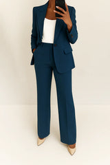 Julie - Elegantes Damen Hosenanzug Set – Dunkelblau