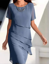 Elegantes Lagenkleid für Damen | Ideal für entspannte Tage – Blau