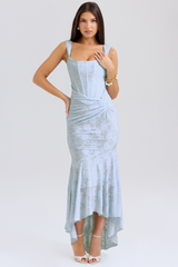 Traudel – Ärmelloses Maxikleid – Blau