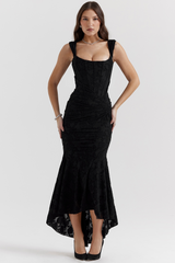 Traudel – Ärmelloses Maxikleid – Schwarz
