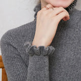 Kaschmirpullover – mit elegantem twirl-design für stilvolle frauen – Grau