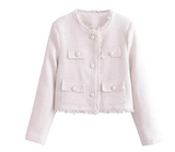 Ninobelli | Schicker Tweed-Mantel – Weiss