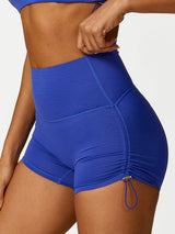 Selina | Verstellbare High-Waist Sport-Shorts – Blau