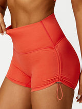 Selina | Verstellbare High-Waist Sport-Shorts – Orange-Rosa