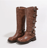 Francesca | Blockabsatz Gepolstert Stiefel – Braun