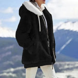 Andrea | Winterjacke mit Kapuze und Reißverschluss – Schwarz
