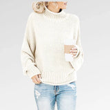Gemütlicher Damen Strickpullover | Rollkragen – Beige