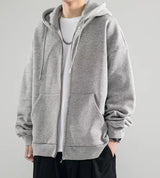 Sjoerd – trendiger herren-hoodie – Grau