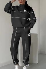 Michigan | Zweiteiliges Casual Set – Schwarz