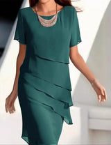 Elegantes Lagenkleid für Damen | Ideal für entspannte Tage – Grün