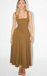 Grace | Elegantes Sommerkleid – Braun