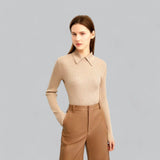 Geripptes Poloshirt für Damen | Ideal für entspannte Tage – Khaki