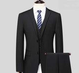 Herren Dreiteiliges Hochzeitsgast Anzug | Elegante – Schwarz