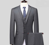 Herren Dreiteiliges Hochzeitsgast Anzug | Elegante – Grau