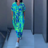 Bastiana – Elegantes Blumen Kleid – Grün