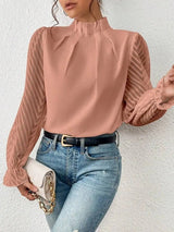 Elegantes Langarmtop für Damen | Ideal für entspannte Tage – Dunkelbraun