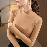 Christel™ - Elegantes Rollkragenhemd – Beige