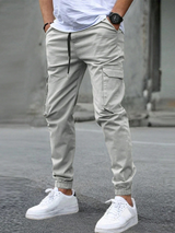 DAVIDE | HERREN CARGO JOGGERHOSE – Hellgrau