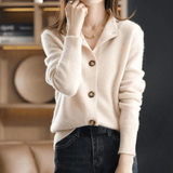 Ingrid | Strick-Cashmere-Gilet – Beige