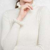 EMILIA – Herbstpullover aus weichem Stoff – Weiß