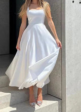 Lumea – Elegantes Midikleid – Weiß