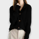 Amira – Eleganter Cardigan – Schwarz