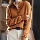 Ingrid | Strick-Cashmere-Gilet – Orange