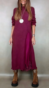 Artone™ - Elegantes Zweiteiliges Set – langer Pullover und Passendes Kleid – Rot