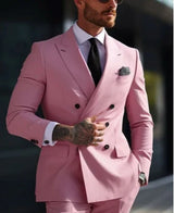 Herren Slim Fit Hochzeitsgast Anzug | Zweiteiler – Rosa