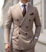 Herren Slim Fit Hochzeitsgast Anzug | Zweiteiler – Beige