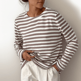 Charlie Shirt mit Streifen – Braun