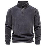 Allen pullover | herren-fleecepullover mit halbem reibverschluss – Dunkelblau